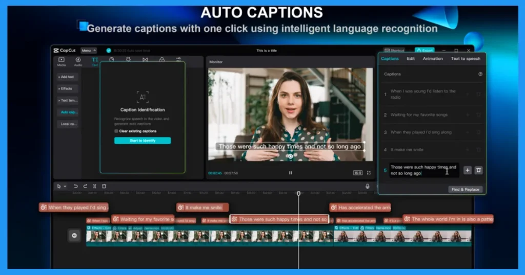 Improve reach and engagement with CapCut’s auto-caption feature